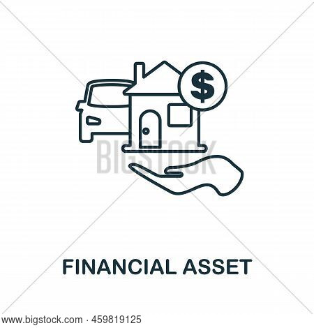 Financial Asset Line Icon. Monochrome Simple Financial Asset Outline Icon For Templates, Web Design 