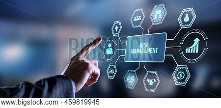 Internet, Business, Technology And Network Concept. Risk Management And Assessment For Business Inve