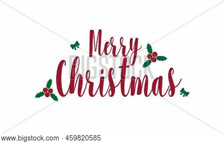 Merry Christmas Vector Text. Calligraphy Lettering Template For Design.christmas Background