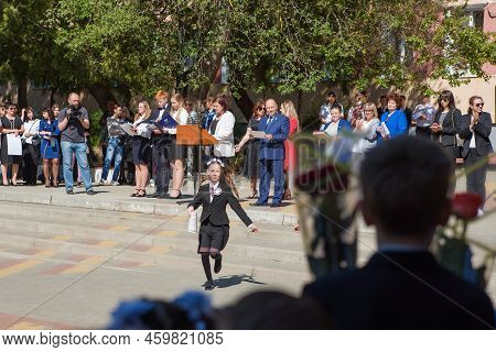 Kerch Russia - May 25, 2022 End Of School, May Spring, Last Call. Holiday In The School Yard - Schoo