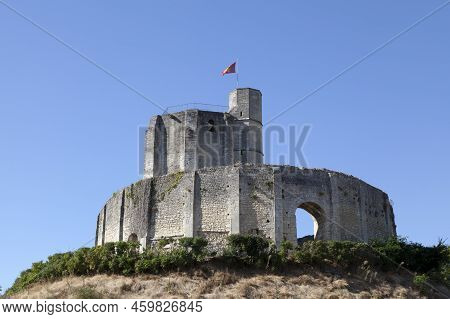 Ruins Of The Keep Of The Castle Of Gisors, A Former Fortified Castle, Built Between The End Of The E