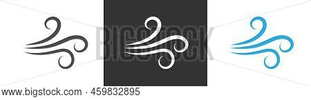 Wind. A Set Of Icon, Sign And Pictogram Templates. Empty Outline, Flat Style