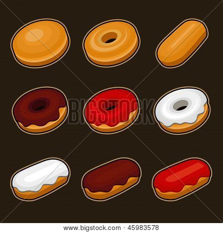 Farverige Donuts