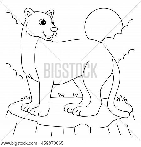 A Cute And Funny Coloring Page Of A Puma Provides Hours Of Coloring Fun For Children. To Color, This
