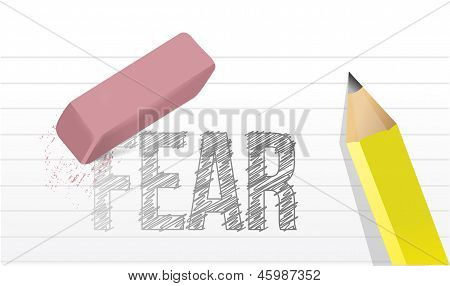 지우는 두려움 컨셉 일러스트 레이 션 디자인