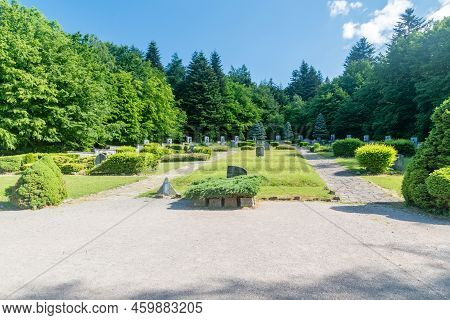 Vysny Komarnik, Slovakia - June 12, 2022: Cemetery Of The Czechoslovak Army In Dukla.
