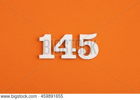 Number 145 - On Orange Foam Rubber Background