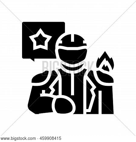 Stuntman Video Production Film Glyph Icon Vector. Stuntman Video Production Film Sign. Isolated Symb