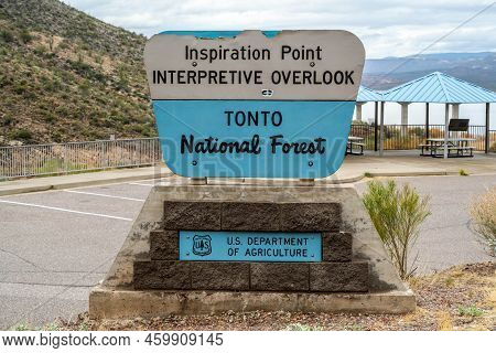 An Entrance Road Going To Tonto Nf, Arizona