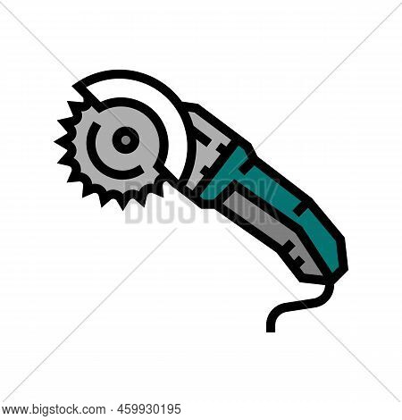 Saw Tool Repair Color Icon Vector. Saw Tool Repair Sign. Isolated Symbol Illustration