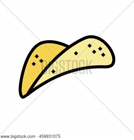 Chip Potato Vegetable Color Icon Vector. Chip Potato Vegetable Sign. Isolated Symbol Illustration