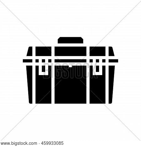 Toolbox Tool Repair Glyph Icon Vector. Toolbox Tool Repair Sign. Isolated Symbol Illustration