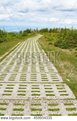The Harzer Grenzweg Belonging To The Green Belt Near The Summit Of The Brocken