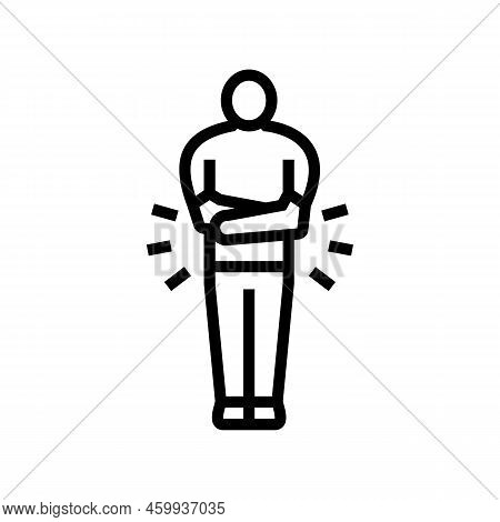 Chronic Diarrhea Hiv Symptom Line Icon Vector. Chronic Diarrhea Hiv Symptom Sign. Isolated Contour S