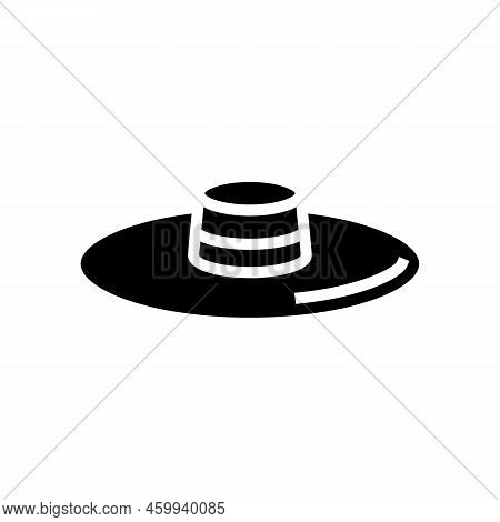 Chupalla Hat Cap Glyph Icon Vector. Chupalla Hat Cap Sign. Isolated Symbol Illustration
