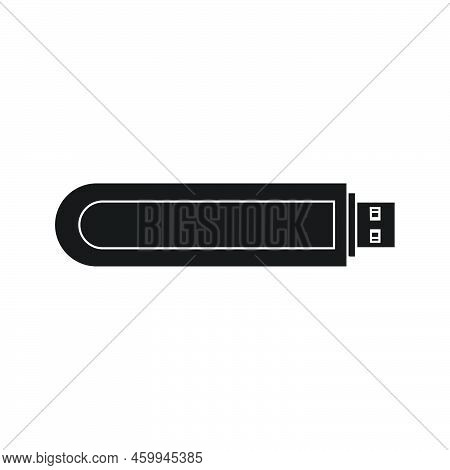 Usb Flash Vector Illustration Icon Solid Black And Technology Memory Drive. Computer Storage Datum E