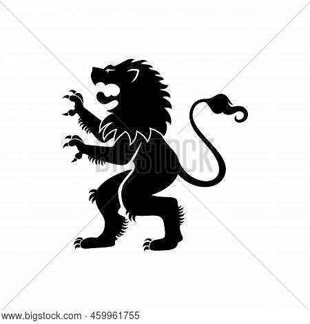 Lion Rearing Icon Heraldic Lion Rearing Vector & Photo (Free Trial) | Bigstock