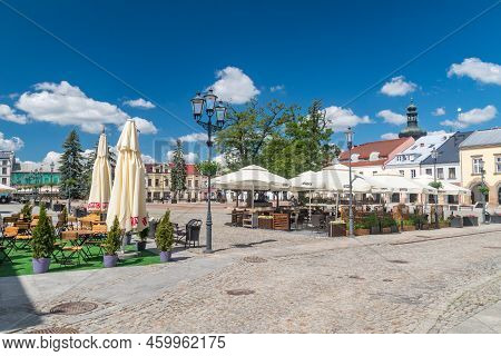 Krosno, Poland - June 12, 2022: Market Square (krośnienski Rynek).