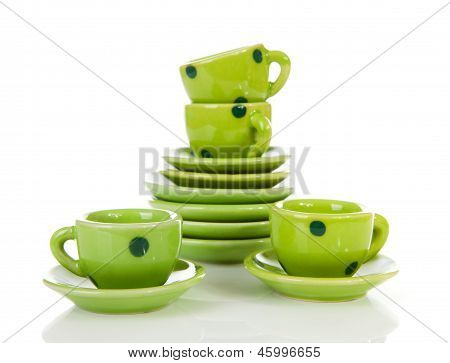 Grean Dotted Tablewear
