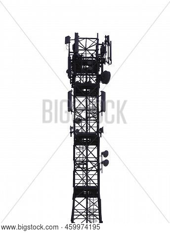 Aerial Antenna Tower Isolated Over White