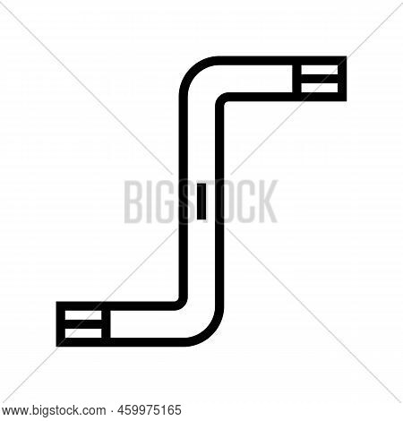 Hex Key Assembly Furniture Line Icon Vector. Hex Key Assembly Furniture Sign. Isolated Contour Symbo