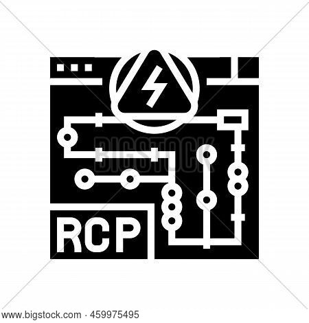 Rcp Electrical Plans Interior Design Glyph Icon Vector. Rcp Electrical Plans Interior Design Sign. I