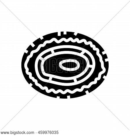 Limpet Sea Shell Beach Glyph Icon Vector. Limpet Sea Shell Beach Sign. Isolated Symbol Illustration