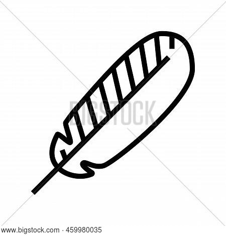 Abstract Feather Soft Fluffy Line Icon Vector. Abstract Feather Soft Fluffy Sign. Isolated Contour S