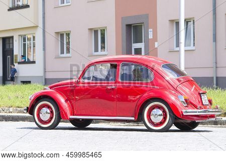 Prostejov Czech Rep May 20th 2018. Volkswagen Beatle Model During Historical Car Parade. Wolkswagen 