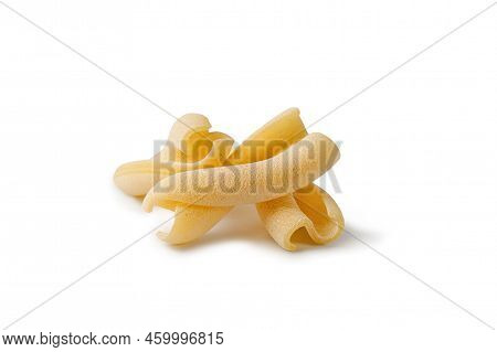 Maccheroni, Maccheroncini. Italian Homemade Pasta, 
Isolated On White Background.