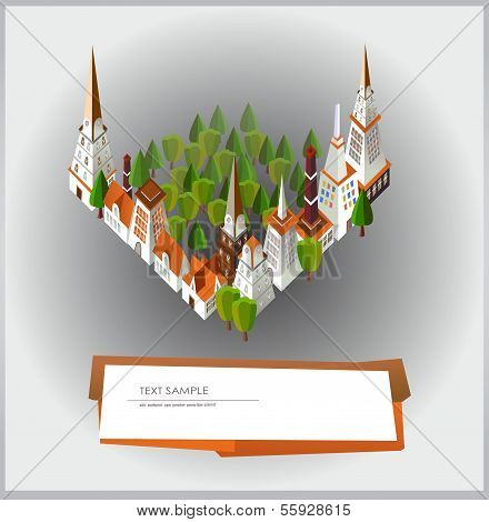 3D city background