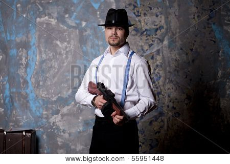 Brigand with the Thompson Sub machine Gun