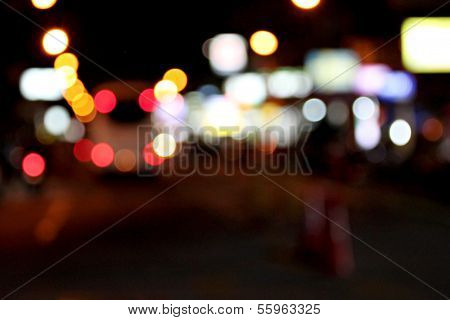 Lights Bokeh Abstract Of Background.