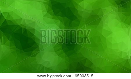 Green Abstract Polygon Triangle Background