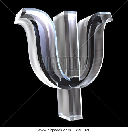 PSI-symbolet i glas (3D)