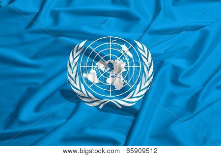 Onu Flag On A Silk Drape Waving