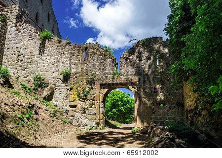 Medieval Castle Andlau In Alsace