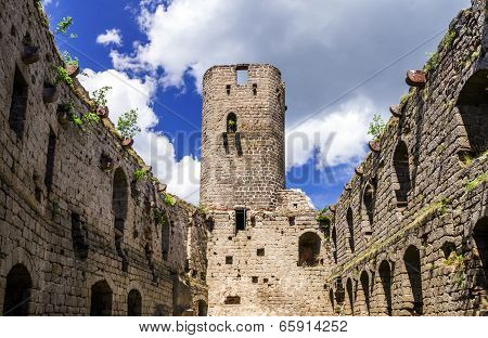 Medieval Castle Andlau In Alsace