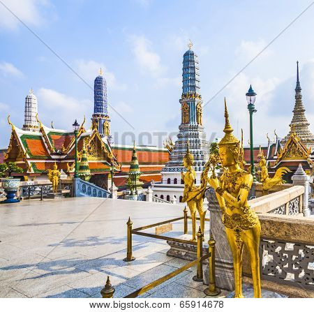 A Kinaree, A Mythology Figure, Is Watching The Temple In The Grand Palace