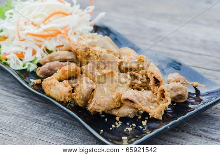 Pork Chitterlings Fried