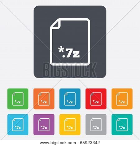 Archive file icon. Download 7z button.