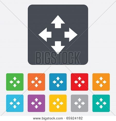Fullscreen sign icon. Arrows symbol.