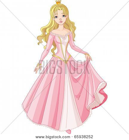 Very cute and beautiful  princess. Raster version.  