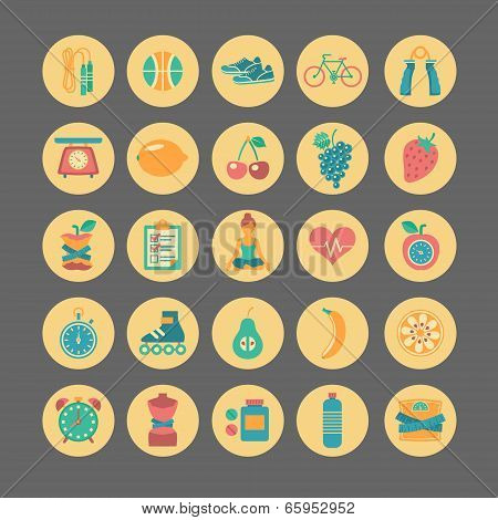 Fitness Icons Set