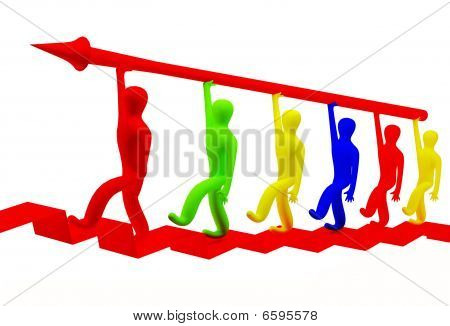 Die Treppe hinauf
