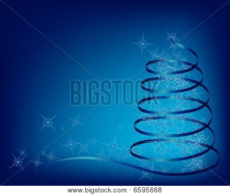 blå juletræ
