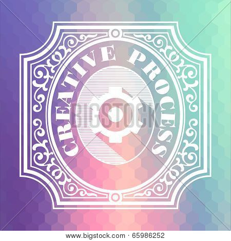 Creative Proccess. Pastels Vintage Design Concept.