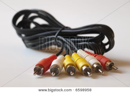 Black Wire With Multi-coloured Tips.