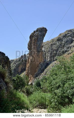 Rock Tower In Galilee, Israel