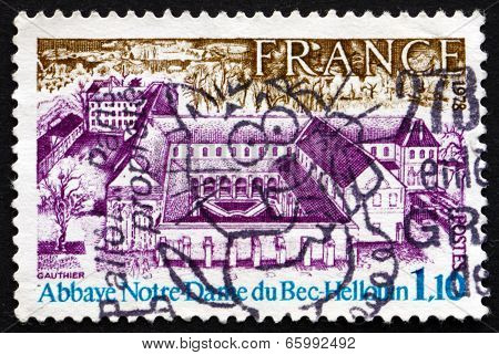 Postage Stamp France 1978 Our Lady Of Bec-hellouin Abbey